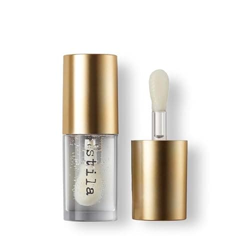 Image of Stila Heavens Dew Lip Oil Raindrop - Clear With Shimmer - Cruelty-Free Hydrating & Moisturizing With Hyaluronic Acid & Jojoba Seed Oil
