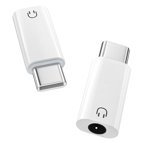 Image of MoKo USB C to 3.5mm Audio Headphone Adapter, Type C to Headphone 3.5mm Aux Jack Dongle Compatible with iPhone 17 Air 16 15 Pro Max, Galaxy S24 S23 S22, iPad Air/Pro, MacBook, Pixel, White