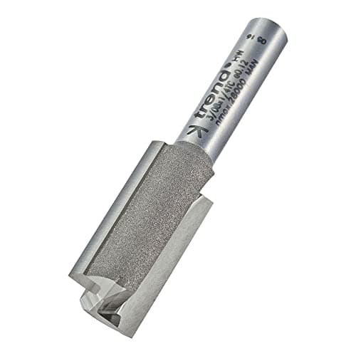 Image of Trend Professional Straight Two Flute Router Cutter, 1/4 Inch Shank, 12.7mm Cut Diameter, 25mm Cut Length, Tungsten Carbide Tipped, 3/08X1/4TC