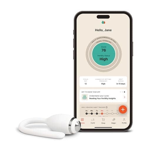 Image of kegg Fertility Tracker + Free Fertility App | 12 Months Pregnancy Warranty | No Recurring Costs | Predicts Fertile Window | Helps Exercise Pelvic Floor Muscles