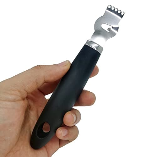 Image of YIOIY Lemon Stainless Steel Zester Grater Orange Citru Kitchen Peeler Tool with Channel Knife (Silver-G1)