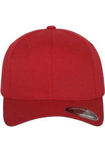 Image of Flexfit Adult Hat Woolly Combed - Red, S/M
