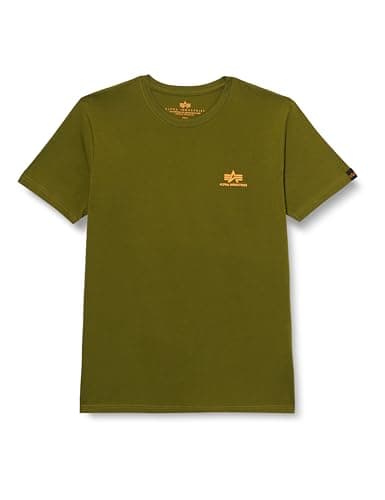 Image of Alpha Industries Basic T Small Logo T-Shirt for Men Moss Green