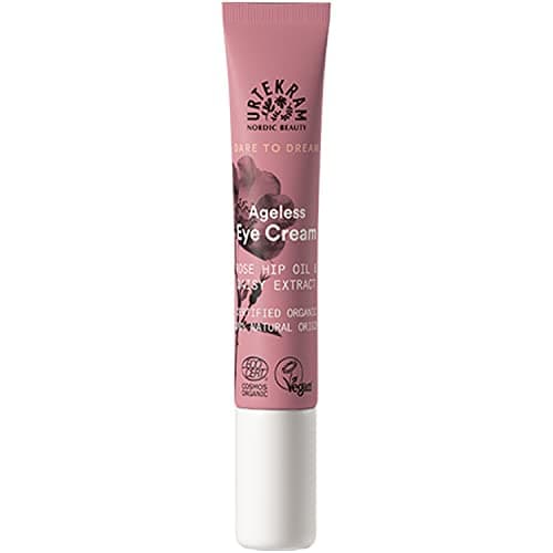 Image of Urtekram Soft Wild Rose Ageless Eye Cream - Anti-Age Cream With Rosehip Oil - Reduces Puffiness and Fine Lines - Eye Cream For Dark Circles - Dare to Dream Range - Natural, Organic and Vegan (15 ml)
