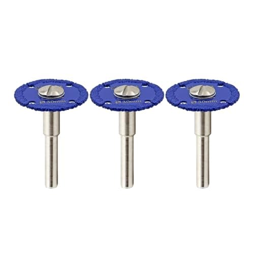 Image of SHDIATOOL Diamond Cutting Disc Saw Blades with 3pcs 6MM Round Shank 30MM Cut Off Wheel Metal Cutter for Steel Tube Iron Rebar Abrasive Wheel 3pcs