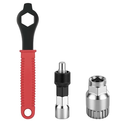 Image of HOTUT Bicycle Crank Extractor Puller,Bike Crank & Bottom Bracket Removal Tool Set,Bottom Bracket Remover,Bike Crankset Wrench,Maintenance for Square Threaded Crankset, Bicycle Repair & Mountain Bike