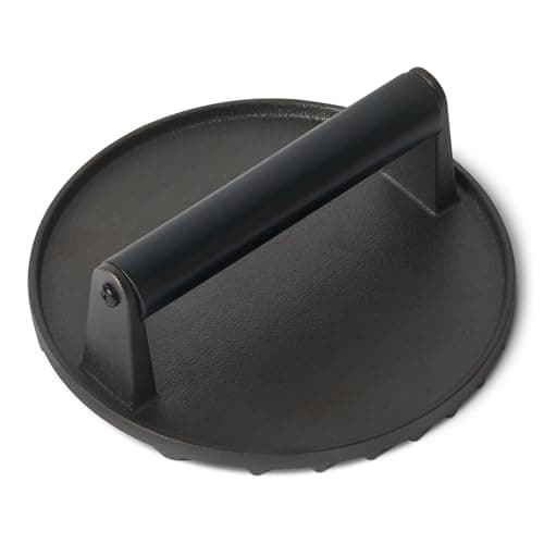Image of Amazon Basics Burger Press, Round, Black, 1-Pack, 17.2 x 17.2 x 6.9 cm