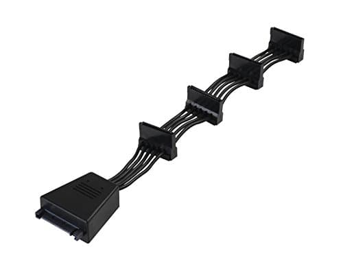 Image of SilverStone SST-CP06 - One to Four SATA Connectors Adapter Cable, two 2200µF capacitors