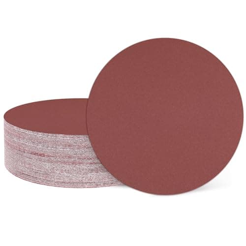 Image of sourcing map 10 Pcs 230mm 9 Inch Sanding Discs, 400 Grit Hook and Loop Sandpaper, No-Hole Aluminum Oxide Orbital Sander Sandpaper for Woodworking Automotive Metal Polishing, Red