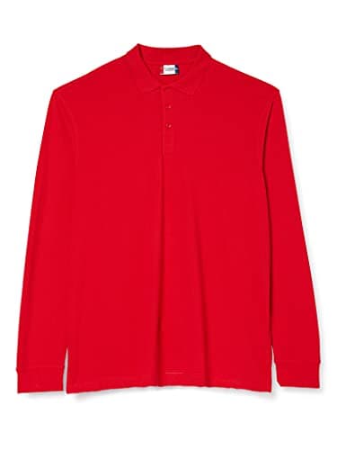 Image of Clique Men's Classic Long Sleeve Polo Shirt, Red, X-Small