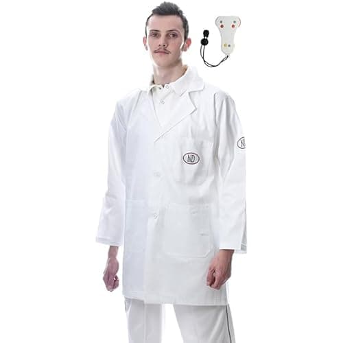 Image of ND Cricket Umpire Coat with Counter – Premium White Jacket with Deep Pockets, Button Closure | Lightweight, Durable & Comfortable Umpiring Gear (X-Large)