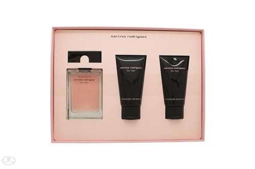 Image of Narciso Rodriguez For Her Musc Noir 3 Piece Gift Set: Eau De Parfum, Body Lotion, Shower Gel 50ml
