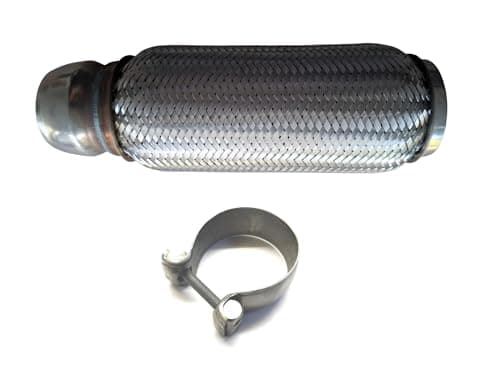 Image of Fits for Mercedes W906 Sprinter Front Exhaust Flex Pipe Tube 60x250mm Screw Clamp