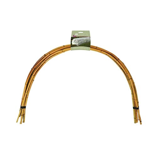 Image of Muddy Hands Pack of 6 - Natural Eco-Friendly Bamboo Grow Tunnel Hoops - Garden Plant Support Stakes for Fabric, Net, Fleece or Poly Covers