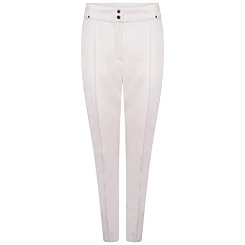 Image of Dare2B Womens Sleek Ski Pants | Waterproof Rain Repellent Stretchy Softshell Windproof, Snow Trousers for Outdoors White