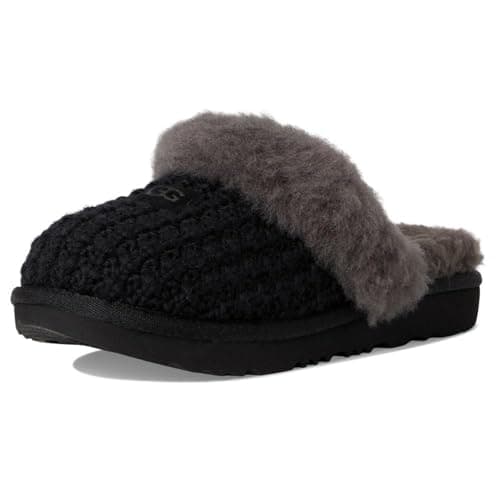 Image of UGG Unisex Children's K Cozy Ii Knit Slippers, black, 9 UK