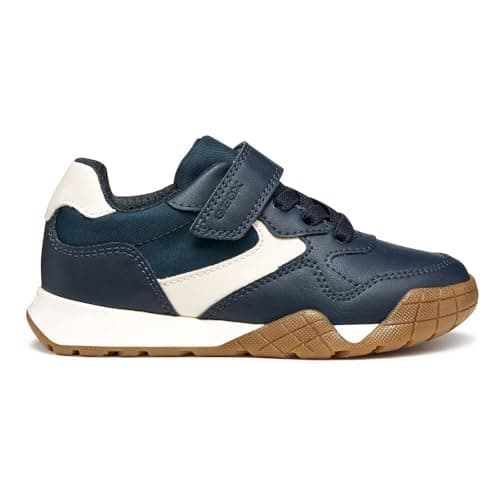 Image of Geox J RANN-E BOY Sneaker, Navy/LT Ivory, 7.5 UK Child