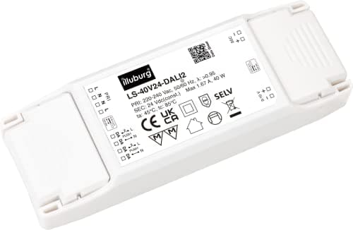 Image of illuburg LED Driver 24 V 40 W Dali Push Button 0-10 V Dimmable Flicker-Free for LED Strip Transformer Power Supply Ballast Driver