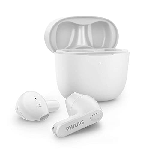 Image of Philips Wireless Earbuds, Adults In Ear without Ear Tips, Super Slim Charging Case, Splash sweat Resistant, Bluetooth,18 Hours Play Time, Built In Mic, Slim Design, Comfortable Fit, White TAT2236WT/00