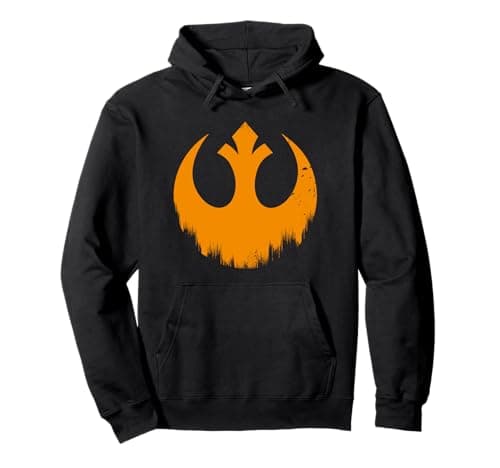 Image of Star Wars Distressed Rebel Logo Orange Pullover Hoodie