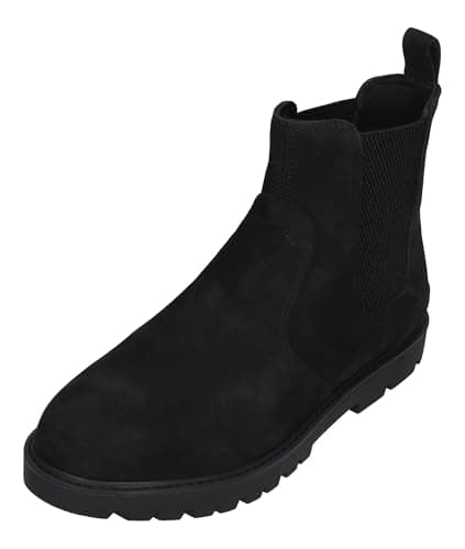 Image of TOMS Men's Griffin Chelsea Boot, Black Water Resistant Leather, 9.5 UK