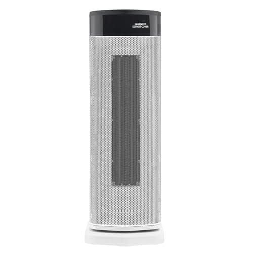 Image of Morphy Richards HeatFlux Digital Ceramic Tower Fan Heater, Remote Control, Compact, 20m2 Coverage, Oscillation, Timer Function, Auto Switch off, Touch Panel Design, Low Noise, 2kw, White, 825401