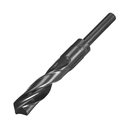 Image of TA-VIGOR 19mm Reduced Shank Drill Bit, 1/2 Inch Shank Blacksmith Drill Bit High-Speed Steel Twist Drill Bit HSS 9341 for Aluminium, Steel, Wood, Plastic, Black Oxide