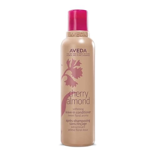 Image of Aveda Cherry Almond Softening Leave-In Conditioner | for Normal to Dry Hair | Detangles, Heat Protection, Controls Frizz | 99% Naturally Derived*| Iconic Aroma of Tonka, Orange, Ylang Ylang, 200ml
