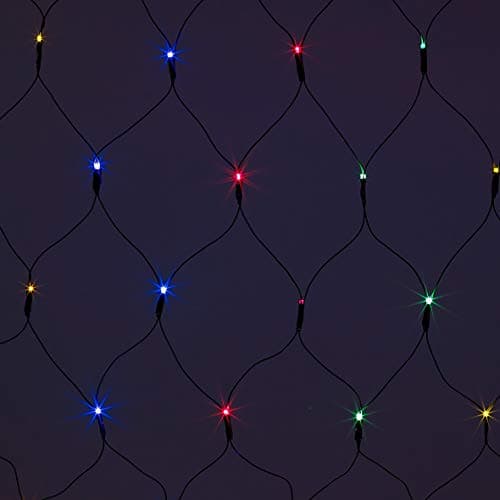 Image of Christmas Workshop 88390 360 LED Multi-Coloured Christmas Window Lights | Net Design | Mains Powered | Indoor and Outdoor | Christmas/Weddings/Gardens | 3.5M x 1.2M