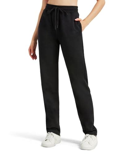 Image of Zylioo Long Leg Women's Jogger Straight Leg Extra Tall Ladies Sweatpants Drawstring Casual Pants with Pockets Adjustable Cuffed