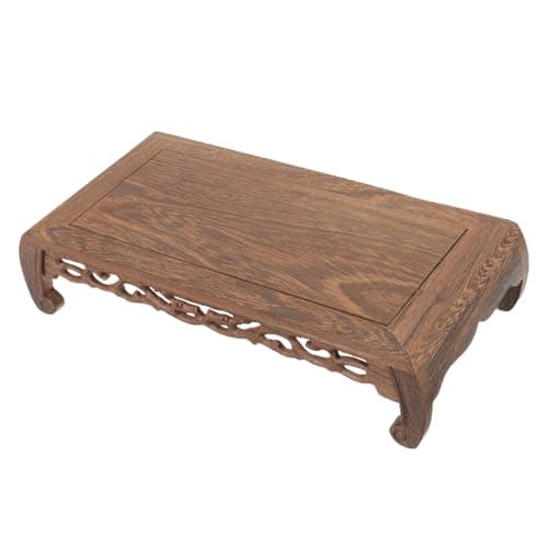 Image of RORPOIR Buddha Statue Stand Wooden Display Base Thick Wood Expansion Joint Design for Store Home