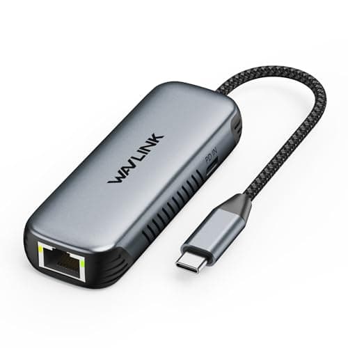 Image of WAVLINK USB C to Ethernet Adapter with 95W PD, 5Gbps USB3.0/USB C RJ45 Ethernet Network Adapter for Laptops, Computers, Compatible with Windows 10/11, Mac OS 11 or Later, Linux and More