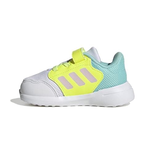 Image of adidas Unisex Baby TENSAUR Run 3.0 Shoes Infants, Cloud White/Clear Pink/Hi-Res Yellow, 7 UK Child