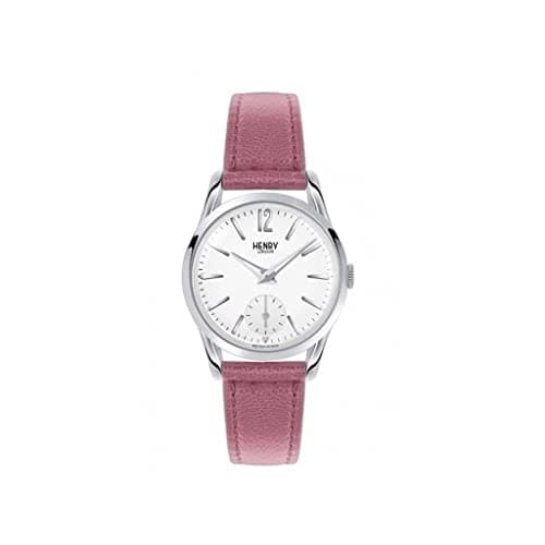 Image of Henry London Womens Quartz Multi Dial White Dial Pink Leather Hammersmith Watch HL30-US-0059