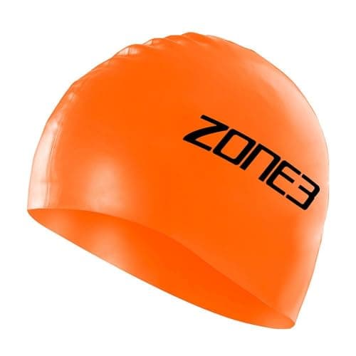 Image of ZONE3 Men's and Women's Silicone Swim Cap - 48g (Orange)