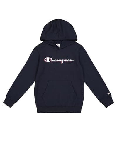 Image of Champion Legacy Boy's Hoodie, Big Logo, Navy Blue, 13-14 Years