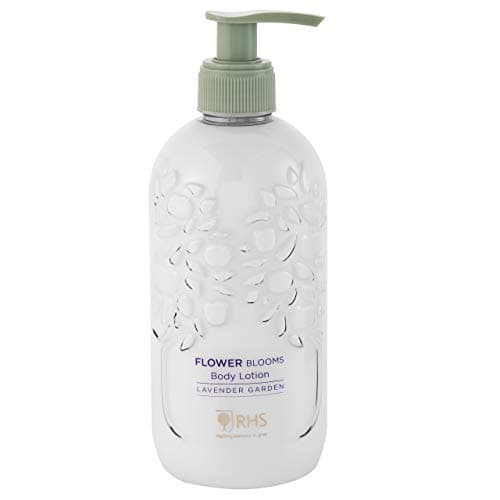 Image of RHS Beauty Flower Blooms Lavender Garden Everyday Body Lotion Dispenser 300ml 400 ml