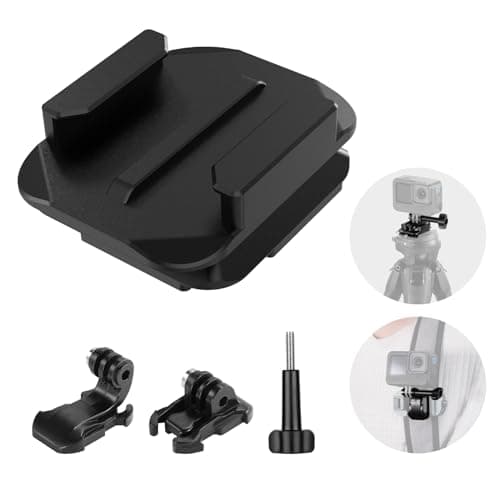 Image of NEEWER Backpack Strap Mount Adapter Kit Compatible with Peak Design Capture Clip V3 GoPro Insta360 AKASO Compatible with DJI Osmo Action Camera Cage, QR Plate Compatible with PD Tripod, QR016