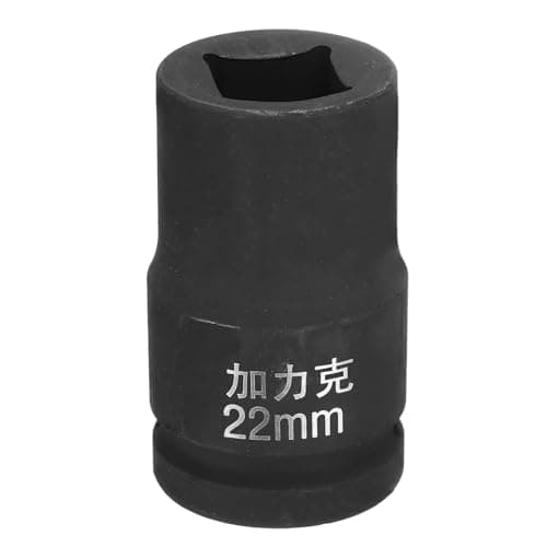 Image of sourcing map 4 Point Square Socket 1" Drive by 22mm Metric Square Impact Socket 40CR Blackening Standard Wheel Sockets Pneumatic Socket Tool for Auto Repair Mechanical Maintenance Home Use