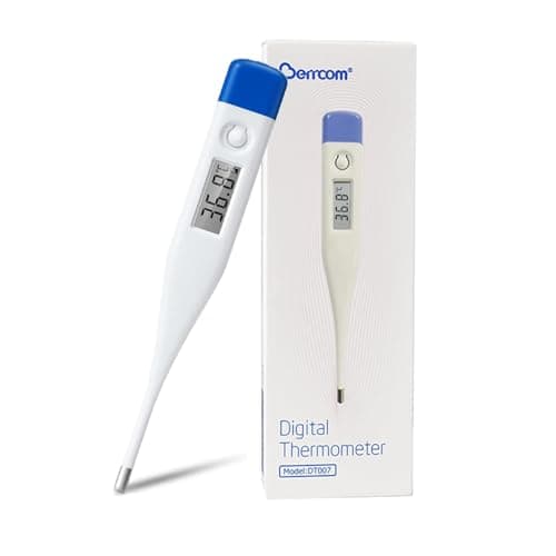 Image of Berrcom Digital Thermometer for Adults and Babies Oral, Underarm and Rectal Medical Thermometer for Fever Kids with Fever Alarm