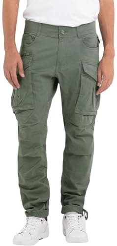 Image of Replay Men's Joe Pants, 703 Aviator Green, 3432