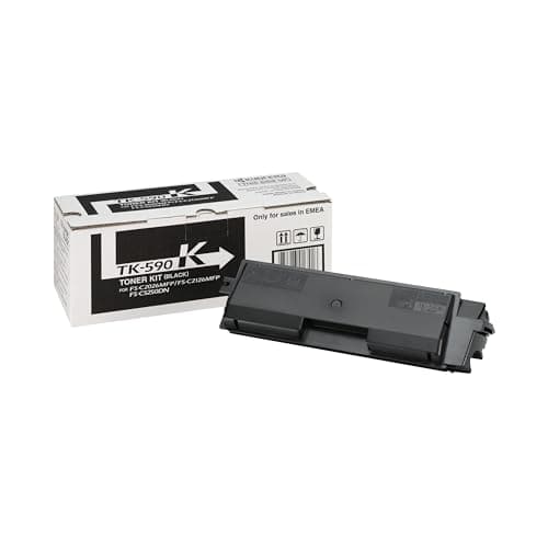 Image of Kyocera Toner Cartridge TK-590 K - BLACK - 7.000 Pages High Capacity Genuine Premium Printer Toner - 1T02KV0NL0 - 0T2KVANL - for FS-C2026MFP / FS-C2026MFP+ / FS-C2126MFP / FS-C2126MFP+ / FS-C5250DN / FS-C2526MFP / ECOSYS P6026cdn / ECOSYS M6026cidn / M6526cdn / ECOSYS M6526cidn
