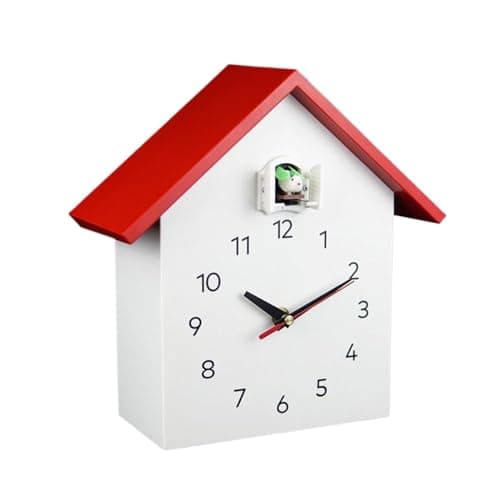 Image of ZGXNYI Cuckoo Clocks Cuckoo Wall Clock Home Living Room Clocks office and home Decoration Child Gifts Hanging Watch Delicate Cuckoo Clock(Red)