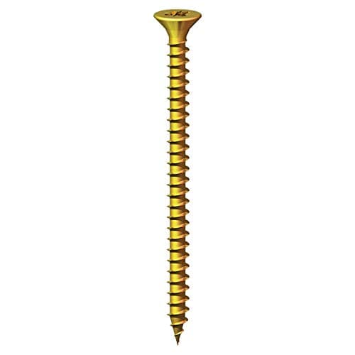 Image of Timco Solo Yellow WOODSCREW POZI COUNTERSUNK SOLOC ~ Packs of 200 or 1000 ~ Screws 4, 4.5, 5, 6 mm (1000, 4.0 x 60mm)
