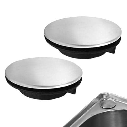 Image of Sink Hole Cover Sink Tap Hole Plate Stopper Cover Blanking Metal Plug, 2Pack (Installing Hole for 31-40mm)
