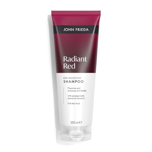 Image of John Frieda Radiant Red Red Boosting Shampoo 250ml. Colour Depositing Care for Dyed Hair and Shine Support