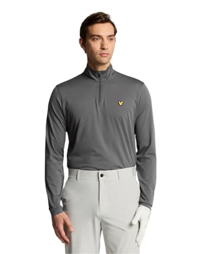 Image of Lyle & Scott Mens Golf Course Midlayer Sweater - Granite - L