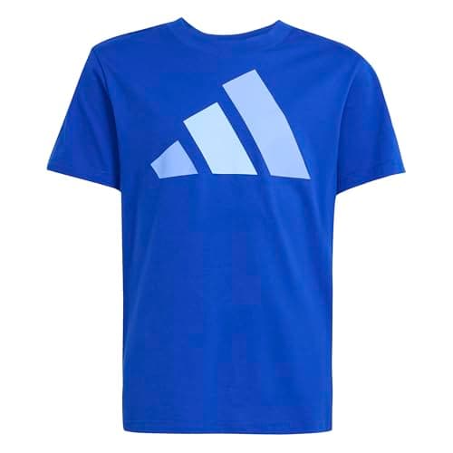 Image of adidas Unisex Kids Essentials Big Logo T-Shirt, Team Royal Blue/Blue Fusion/Glow Blue, 11-12 Years