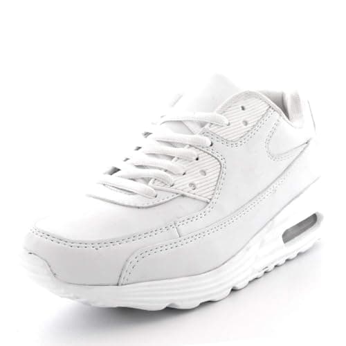 Image of Get Fit Mens Fitness Air Bubble Sport Walking Running Performance Shoes Lightweight Trainers , White , 10 UK