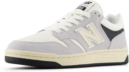 Image of New Balance Men's 480 V1 Premium Sneaker, Grey/Sea Salt, 9.5 UK